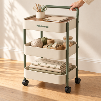Mavendri MoveWell 3-Tier Storage Cart